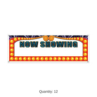 12 Pack Bulk Now Showing Party Sign Banner