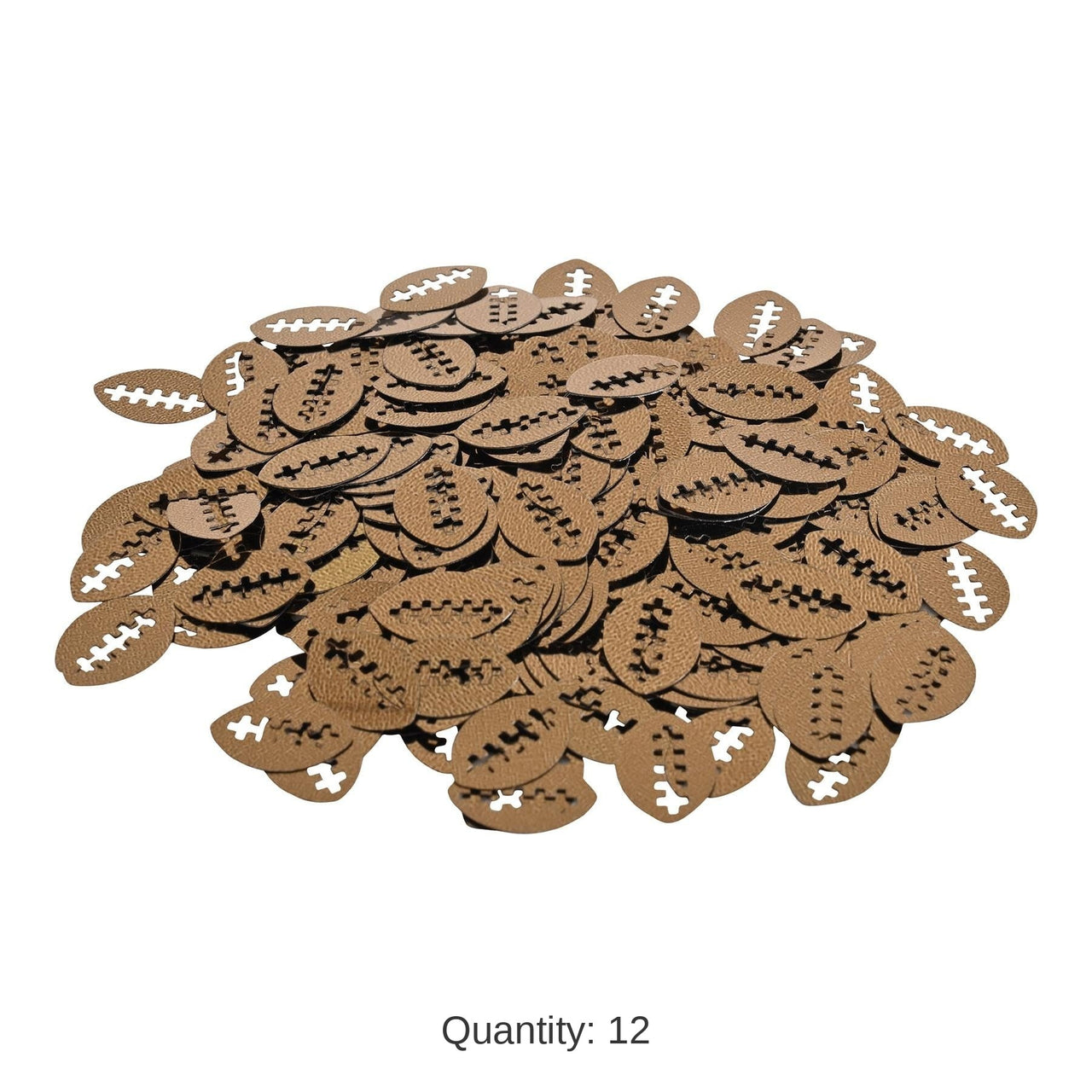 12 Pack Bulk Party Confetti Footballs brown (1 Oz per Pack)