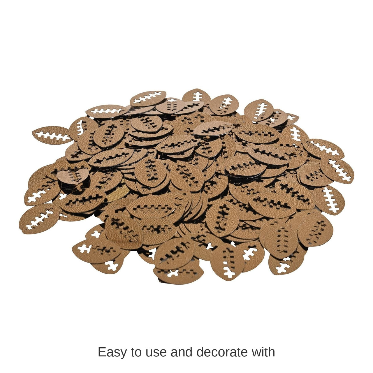 12 Pack Bulk Party Confetti Footballs brown (1 Oz per Pack)