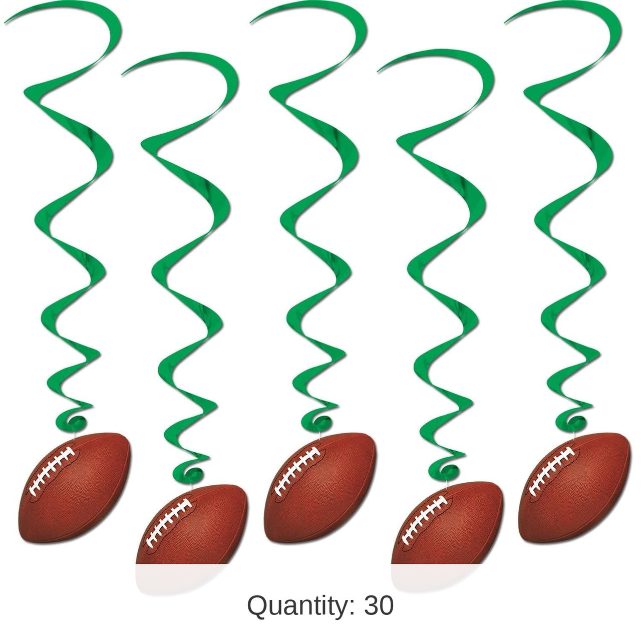 30 Piece Bulk Football Party Whirls