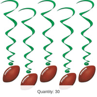 30 Piece Bulk Football Party Whirls