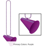 12 Pack Beistle Bead Necklace with Megaphone Medallion
