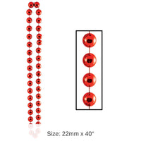 12 Pack Bulk Jumbo Party Bead Necklaces - red