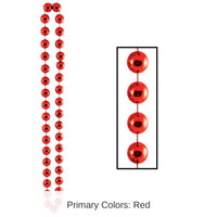 12 Pack Bulk Jumbo Party Bead Necklaces - red