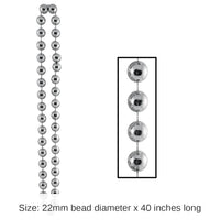 12 Pack Bulk Jumbo Party Bead Necklaces - silver