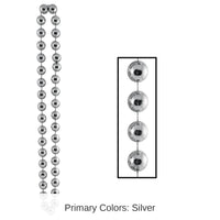 12 Pack Bulk Jumbo Party Bead Necklaces - silver