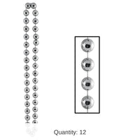 12 Pack Bulk Jumbo Party Bead Necklaces - silver