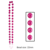 12 Pack Bulk Jumbo Party Bead Necklaces - pearl pink