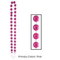 12 Pack Bulk Jumbo Party Bead Necklaces - pearl pink