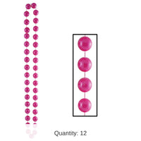 12 Pack Bulk Jumbo Party Bead Necklaces - pearl pink