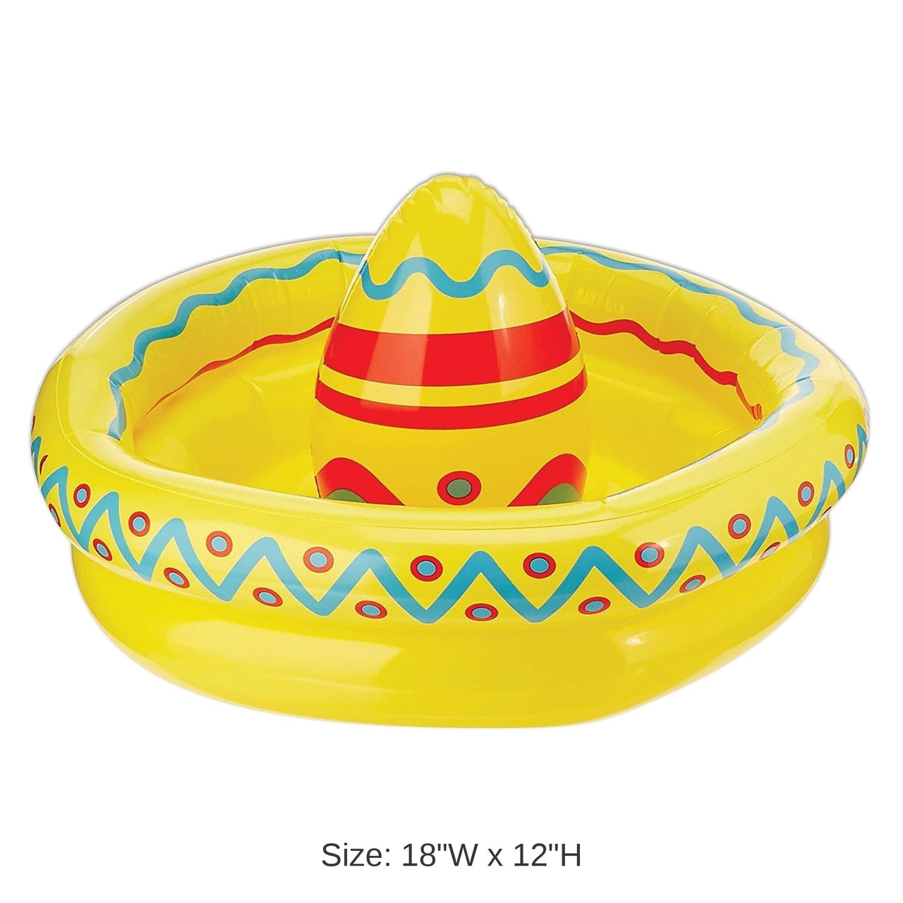 6 Pack Bulk Fiesta Inflatable Sombrero Cooler