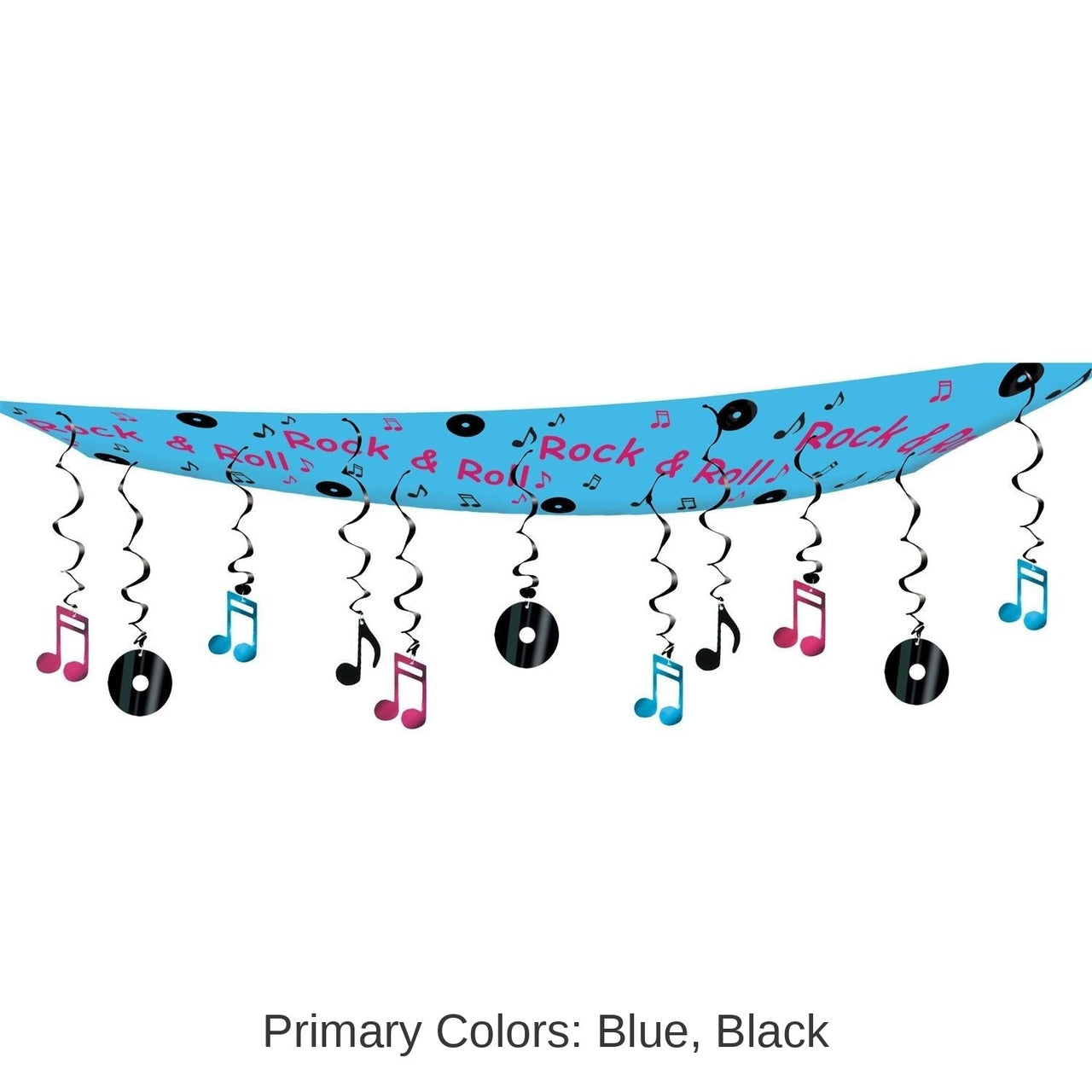6 Pack Bulk Rock/Roll Ceiling Party Decoration
