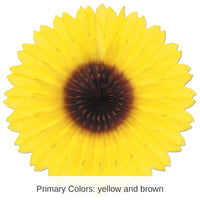 12 Pack Bulk Sunflower Party Fan