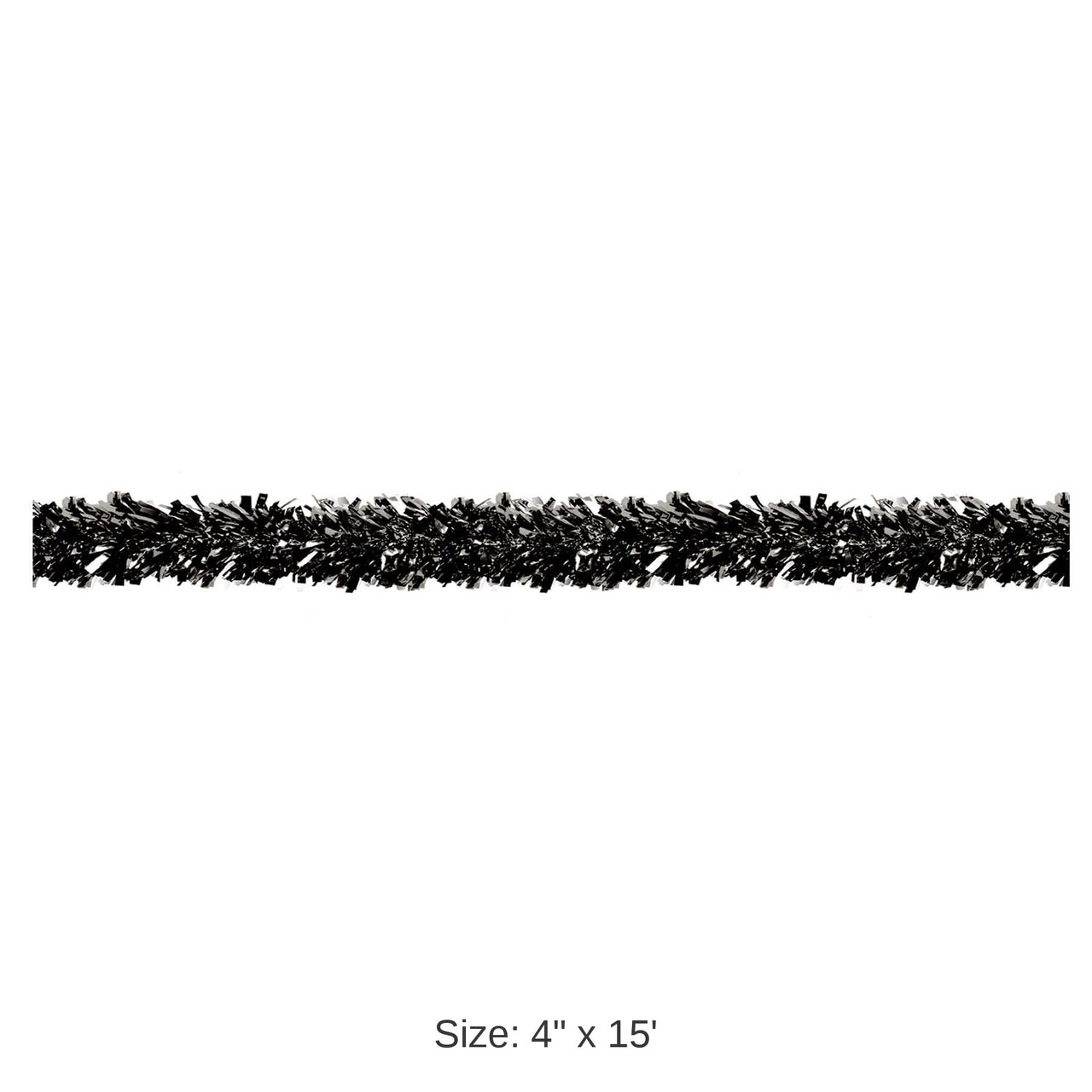 12 Pack Bulk 6-Ply Party Metallic Festooning Garland - black