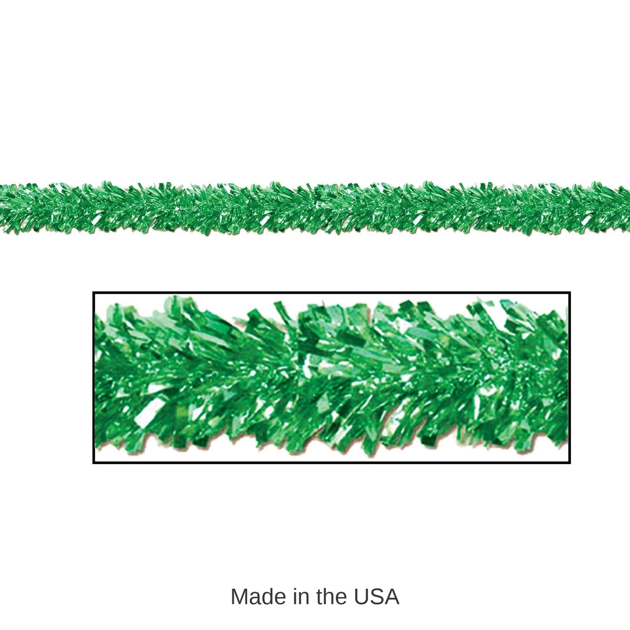 12 Pack Bulk 6-Ply Metallic Party Festooning Garland - green