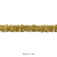 12 Pack Bulk 6-Ply Metallic Party Festooning Garland - gold