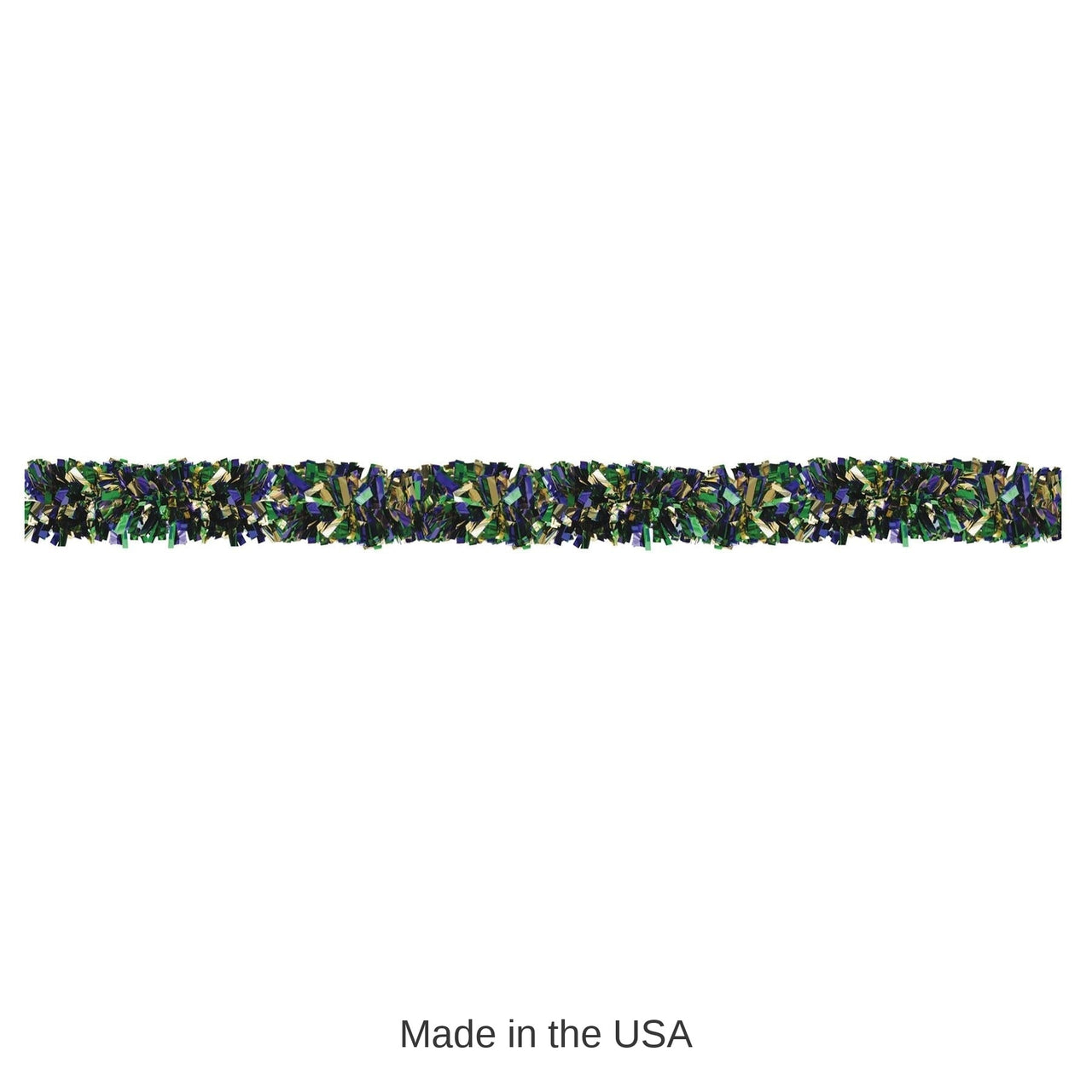 12 Pack Bulk Mardi Gras 6-Ply Metallic Festooning Garland - gold - green - purple