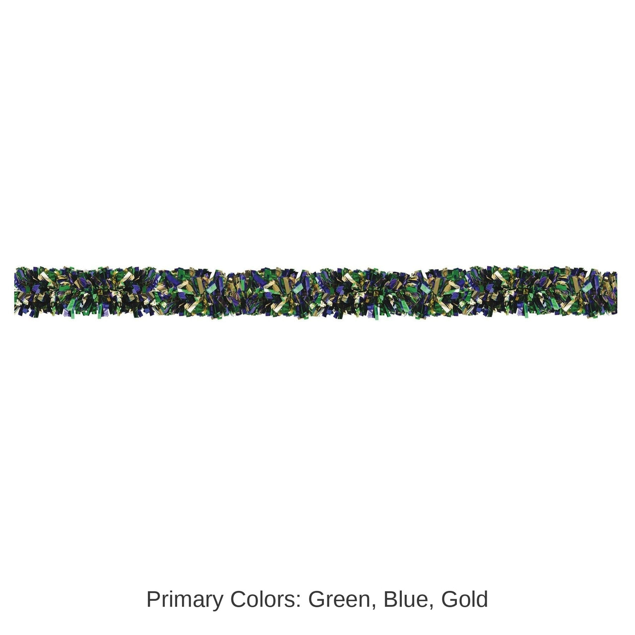 12 Pack Bulk Mardi Gras 6-Ply Metallic Festooning Garland - gold - green - purple