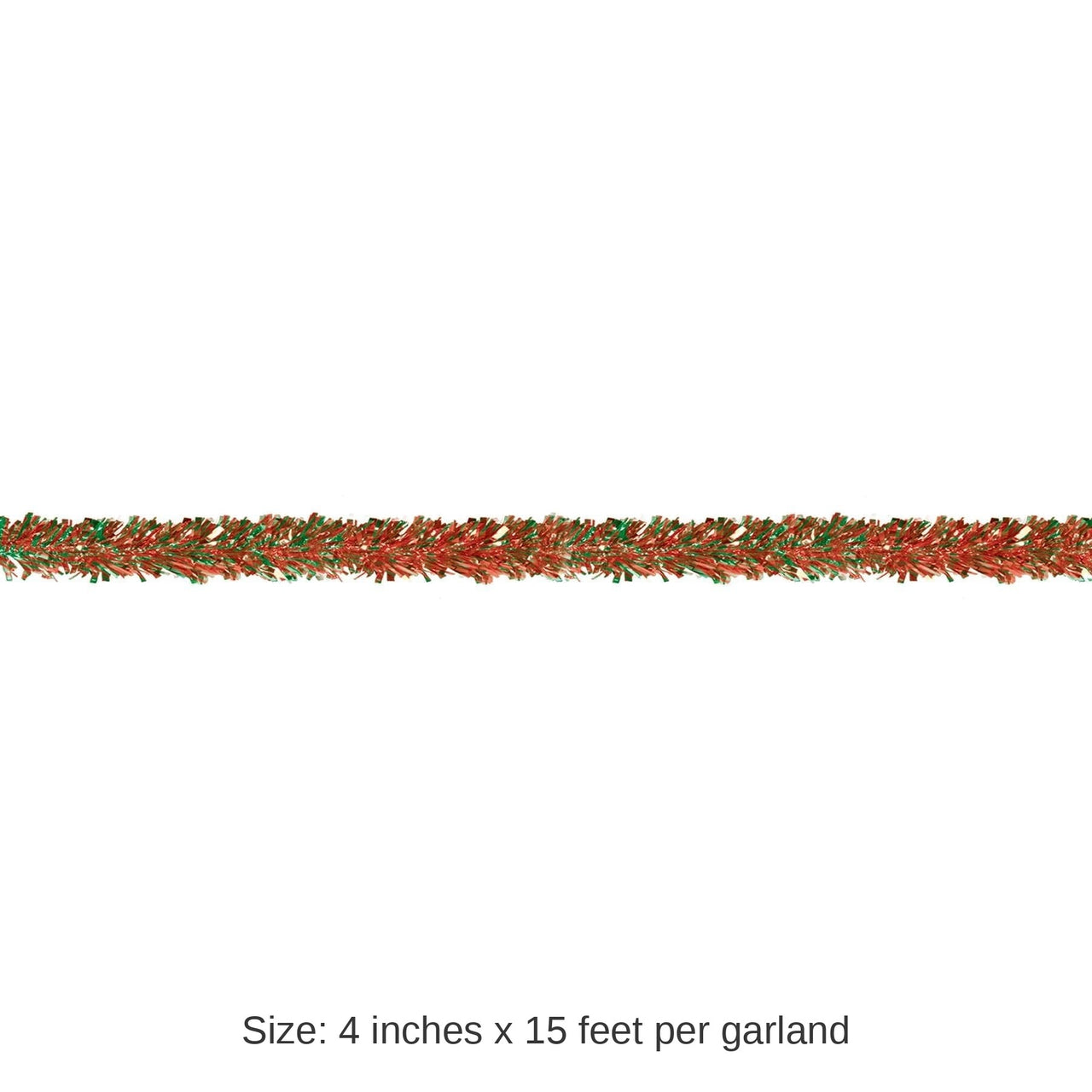 12 Pack Bulk Christmas 6-Ply Metallic Festooning Garland - red/green