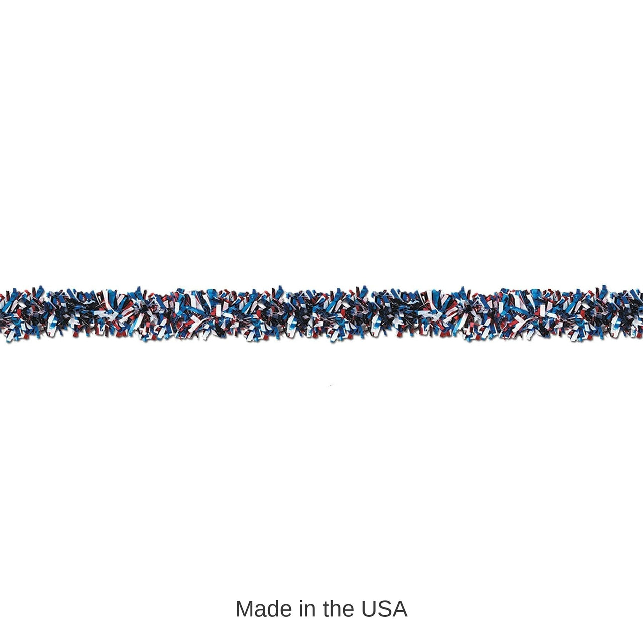12 Pack Bulk 6-Ply Metallic Festooning Party Garland - red - white - blue
