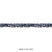 12 Pack Bulk 6-Ply Metallic Festooning Party Garland - red - white - blue