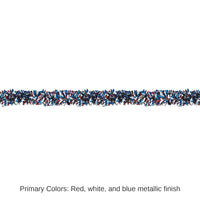 12 Pack Bulk 6-Ply Metallic Festooning Party Garland - red - white - blue