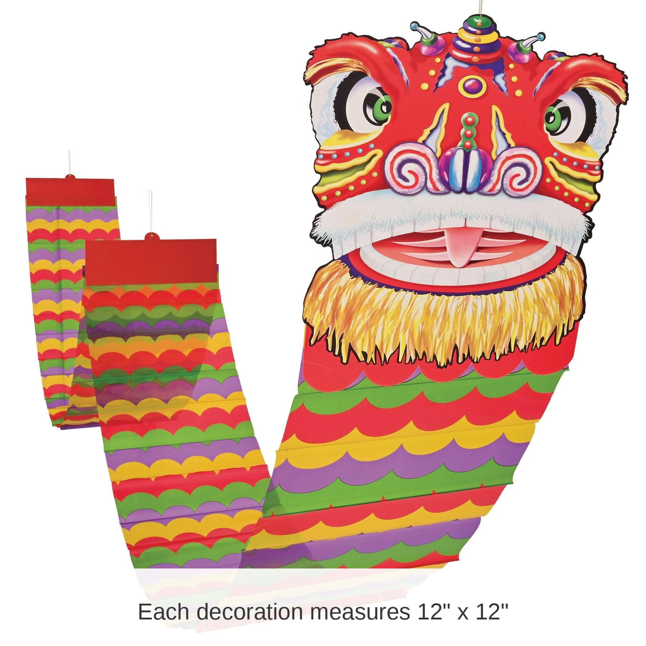 6 Pack Bulk Dragon Ceiling Party Decoration