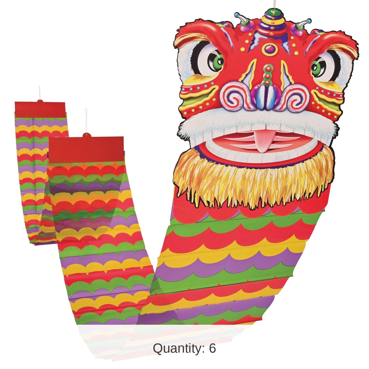 6 Pack Bulk Dragon Ceiling Party Decoration