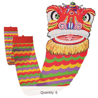 6 Pack Bulk Dragon Ceiling Party Decoration