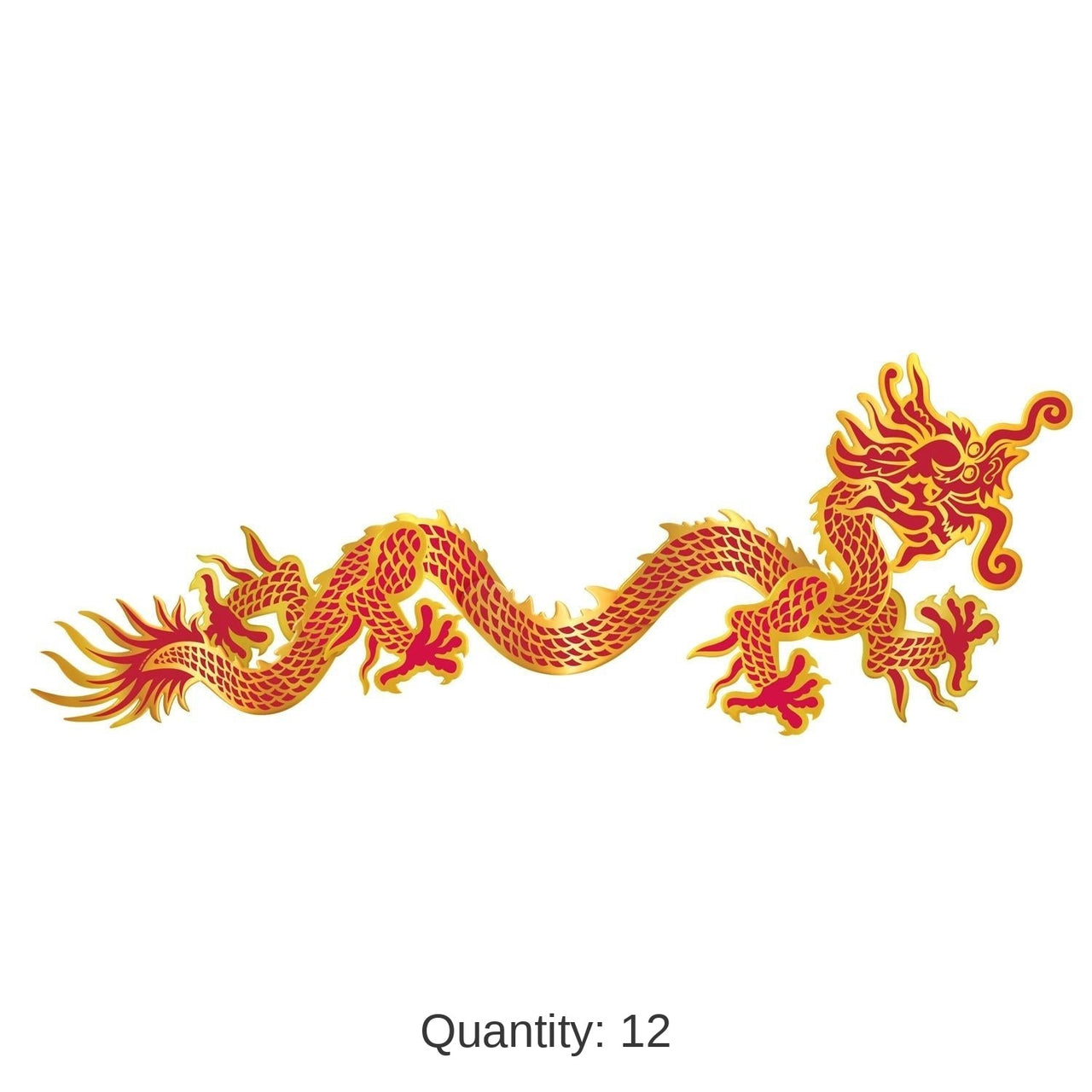 12 Pack Bulk 3 ft. Jointed Dragon Party Decoration