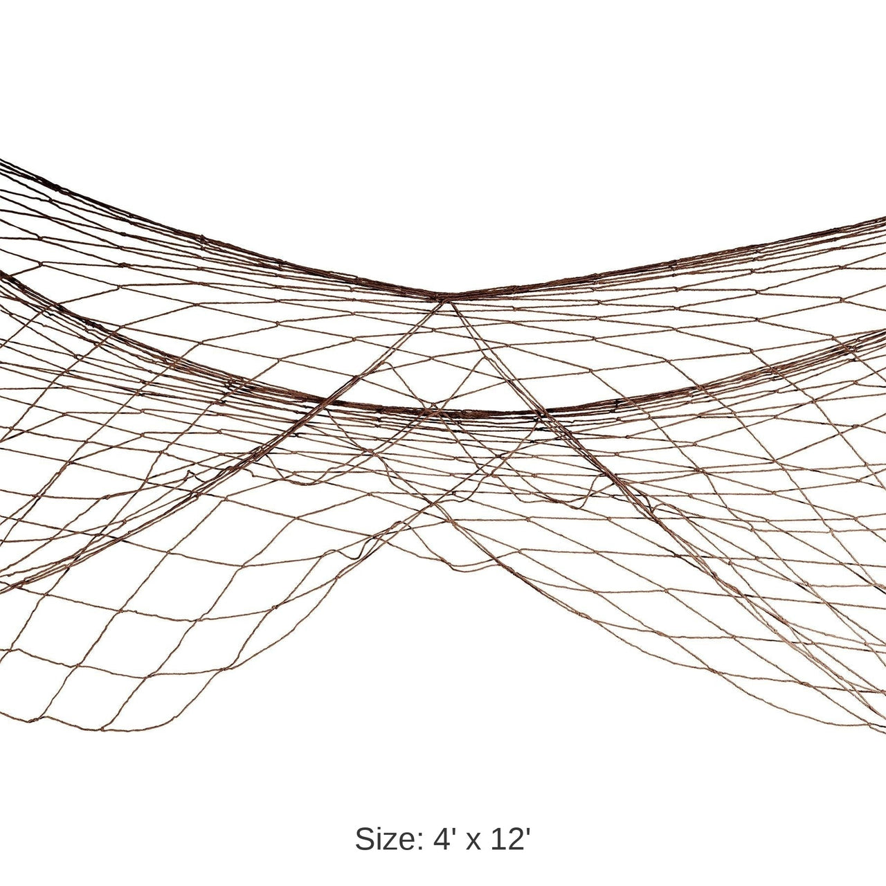 12 Pack Bulk Luau Party Fish Netting - brown