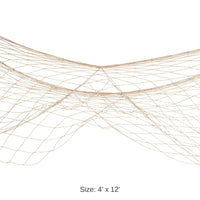 12 Pack Bulk Luau Party Fish Netting - natural white