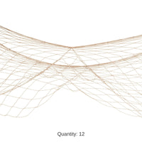 12 Pack Bulk Luau Party Fish Netting - natural white
