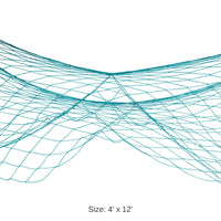 12 Pack Bulk Luau Party Fish Netting - turquoise