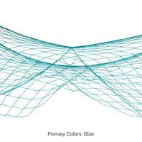 12 Pack Bulk Luau Party Fish Netting - turquoise