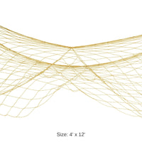 12 Pack Bulk Luau Party Fish Netting - yellow