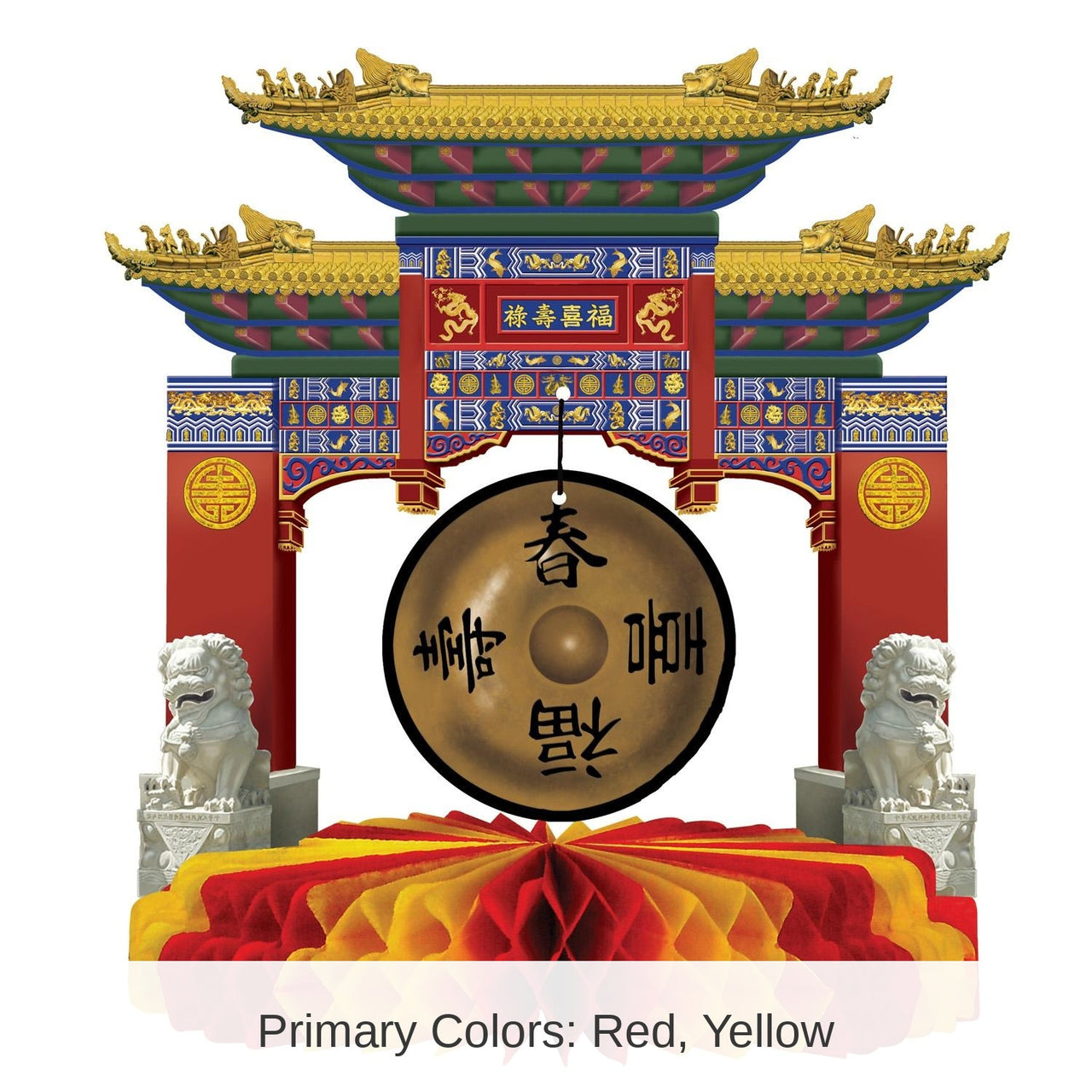 12 Pack Bulk Asian Gong Party Centerpiece