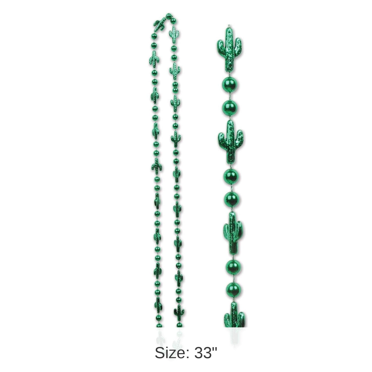 72 Pack Bulk Cactus Bead Necklaces