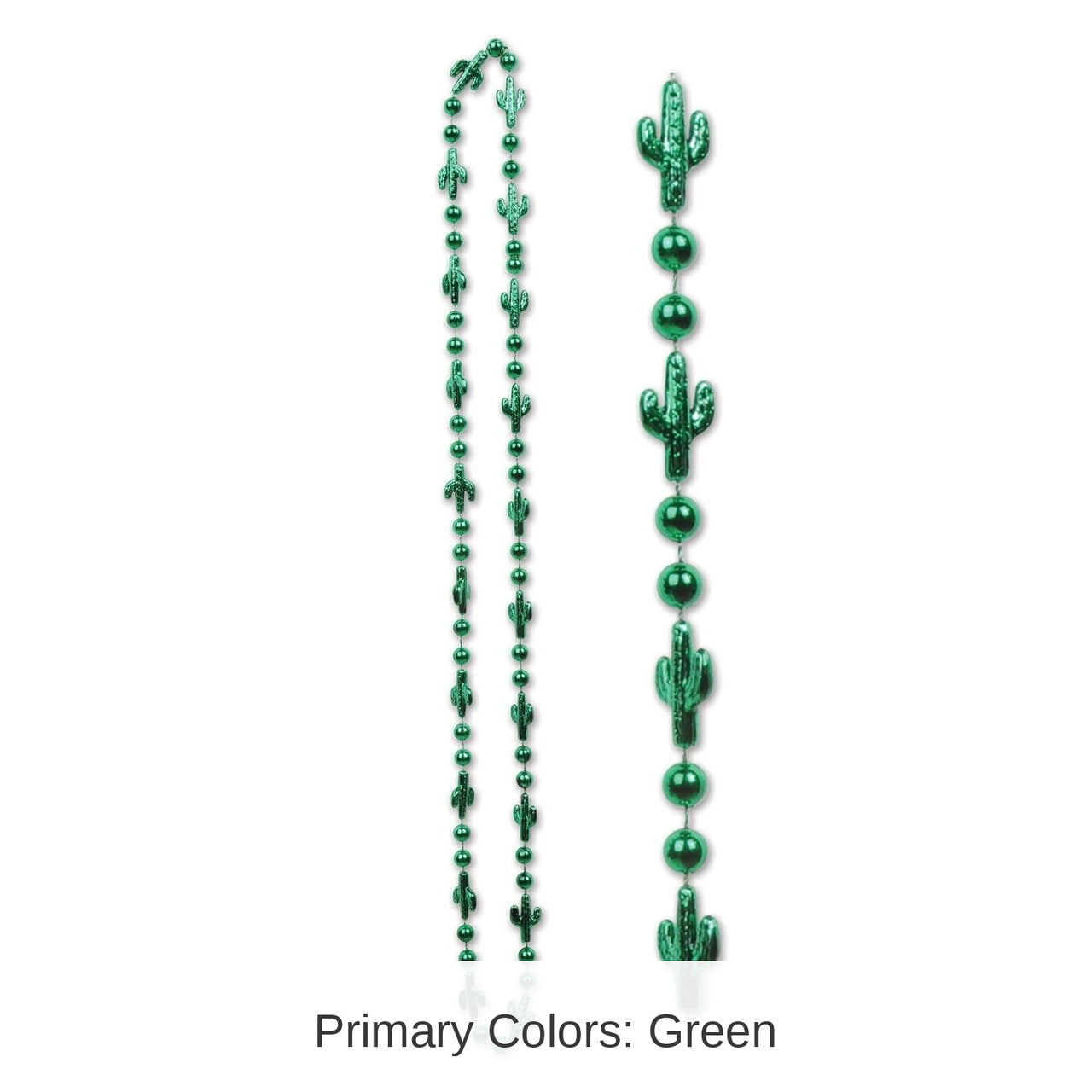 72 Pack Bulk Cactus Bead Necklaces