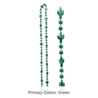 72 Pack Bulk Cactus Bead Necklaces
