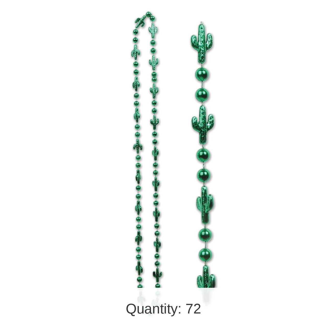 72 Pack Bulk Cactus Bead Necklaces