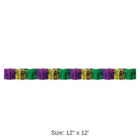 6 Pack Bulk Mardi Gras 2-Ply Diamond Metallic Fringe Drape