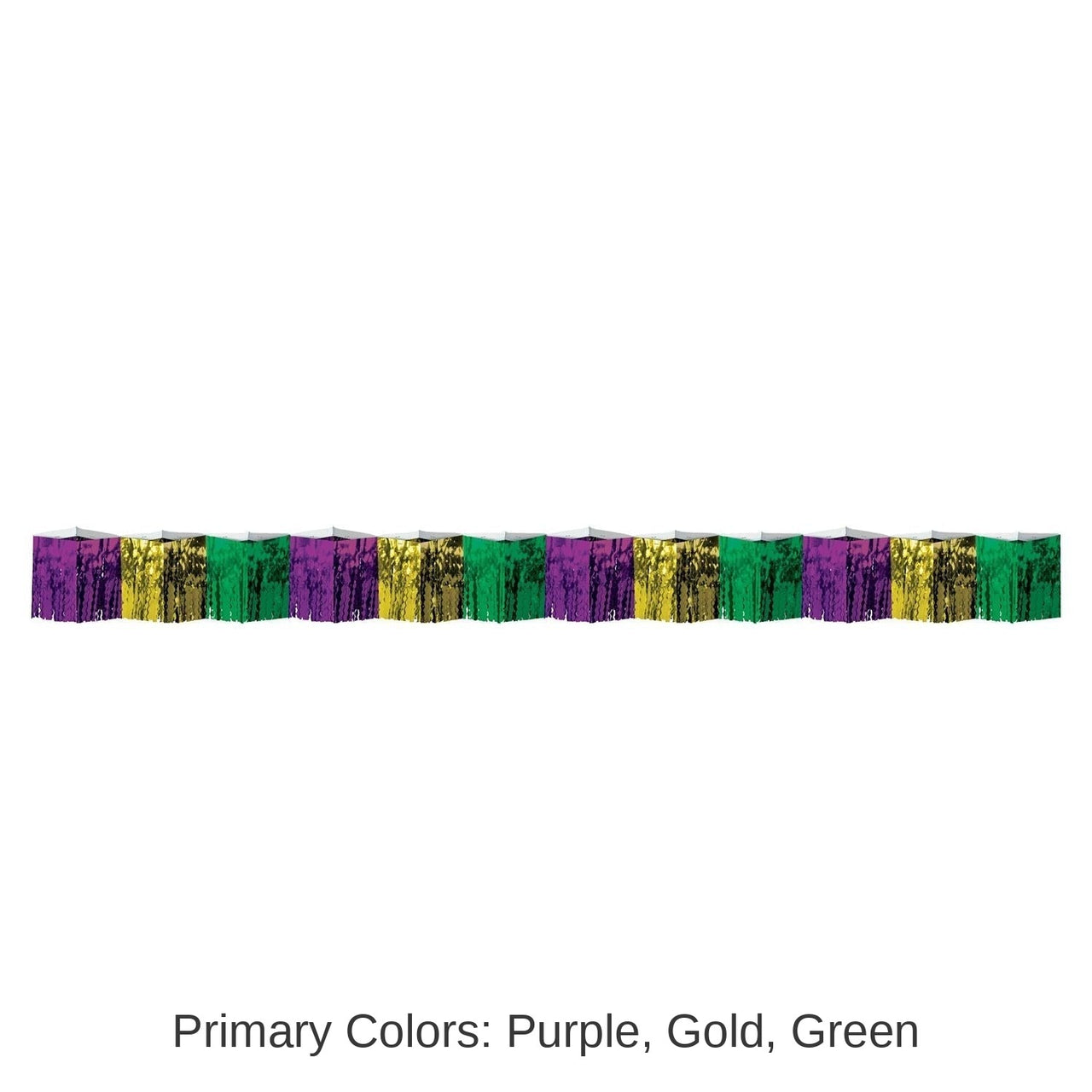 6 Pack Bulk Mardi Gras 2-Ply Diamond Metallic Fringe Drape