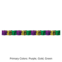 6 Pack Bulk Mardi Gras 2-Ply Diamond Metallic Fringe Drape
