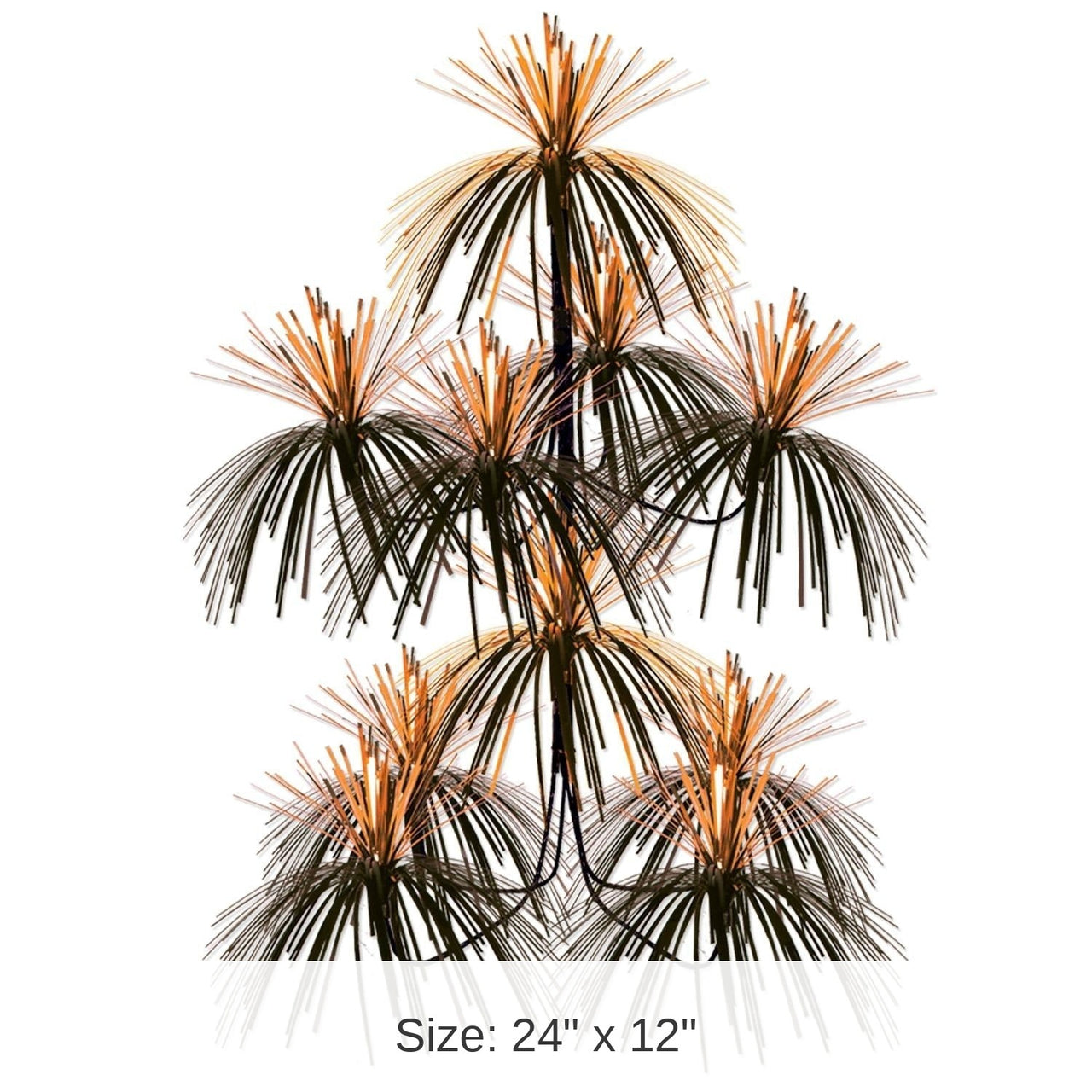 12 Pack Bulk Halloween Firework Chandelier - orange/black