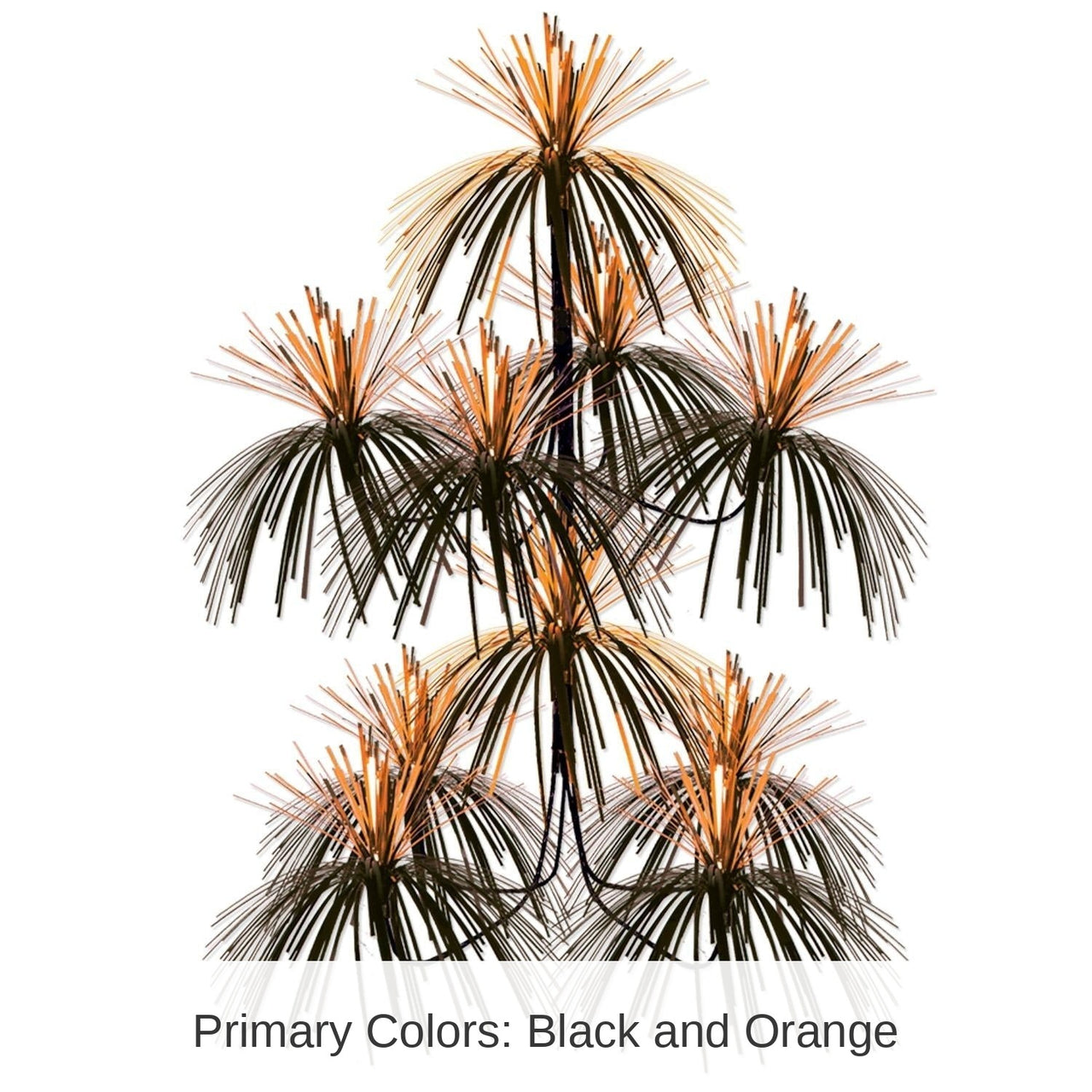 12 Pack Bulk Halloween Firework Chandelier - orange/black