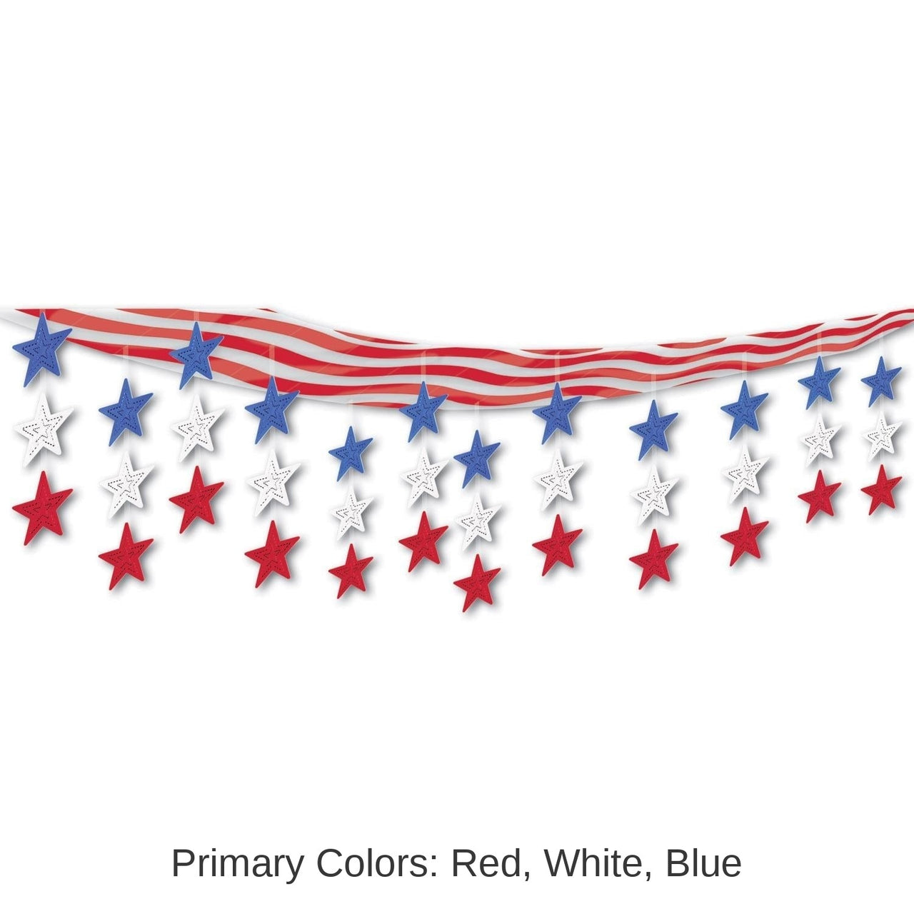 6 Pack Bulk Stars/Stripes Ceiling Party Decoration