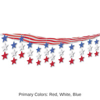 6 Pack Bulk Stars/Stripes Ceiling Party Decoration