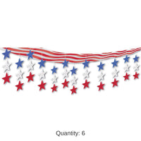6 Pack Bulk Stars/Stripes Ceiling Party Decoration