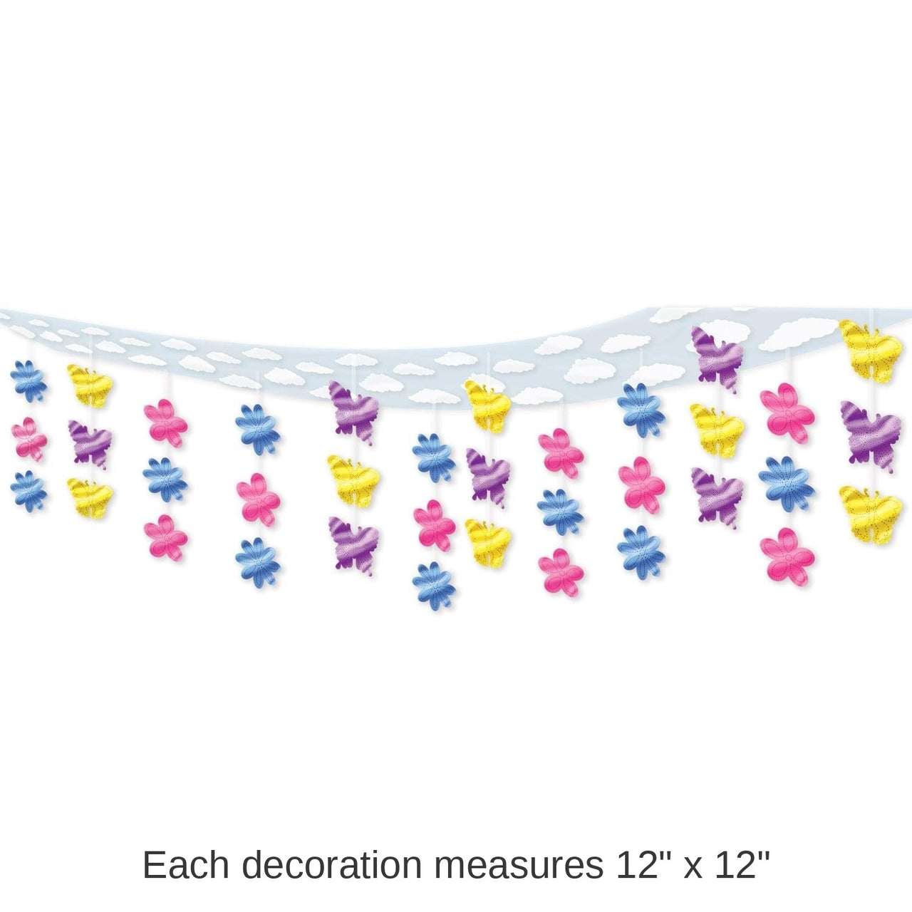 6 Pack Bulk Butterfly/Flower Ceiling Decorations